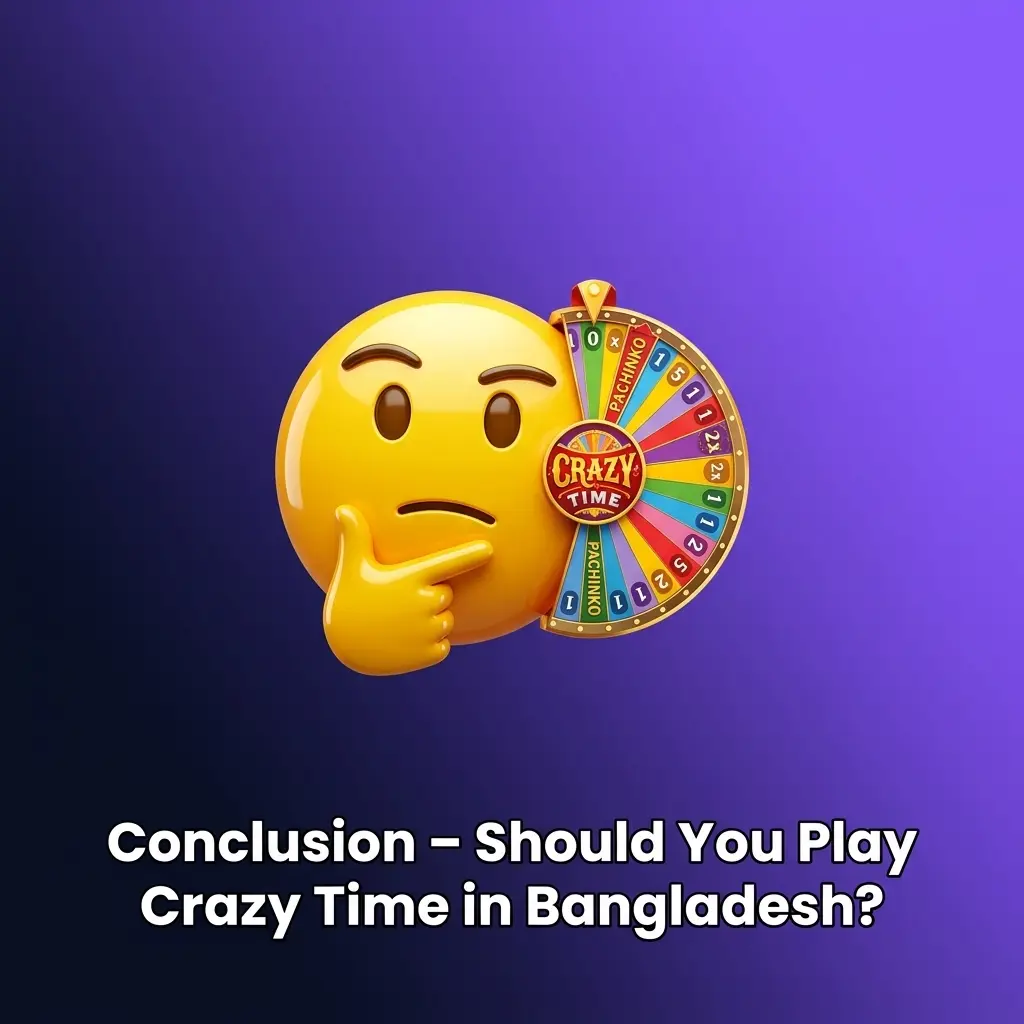 Crazy Time live game show with 95.41% RTP and bonus rounds available to Bangladesh players at licensed casinos with BDT support